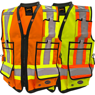 PIONEER HI-VIZ 1200D HIGH DENIER SURVERYOR'S VESTS